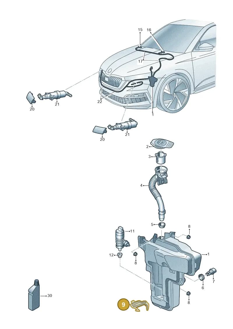 5E3971497 — Skoda Octavia (2019-2022) diagram 585955020, position 9