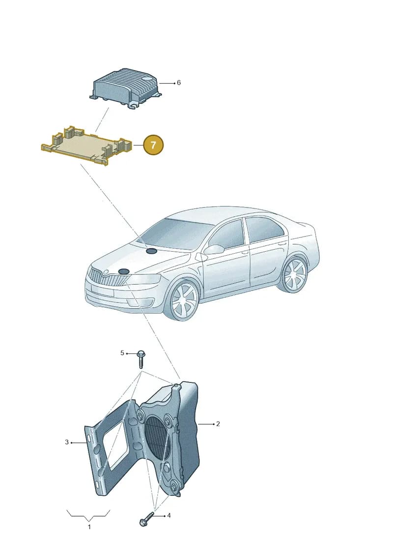 5E3972597 — Skoda Octavia (2019-2022) diagram 851906025, position 7