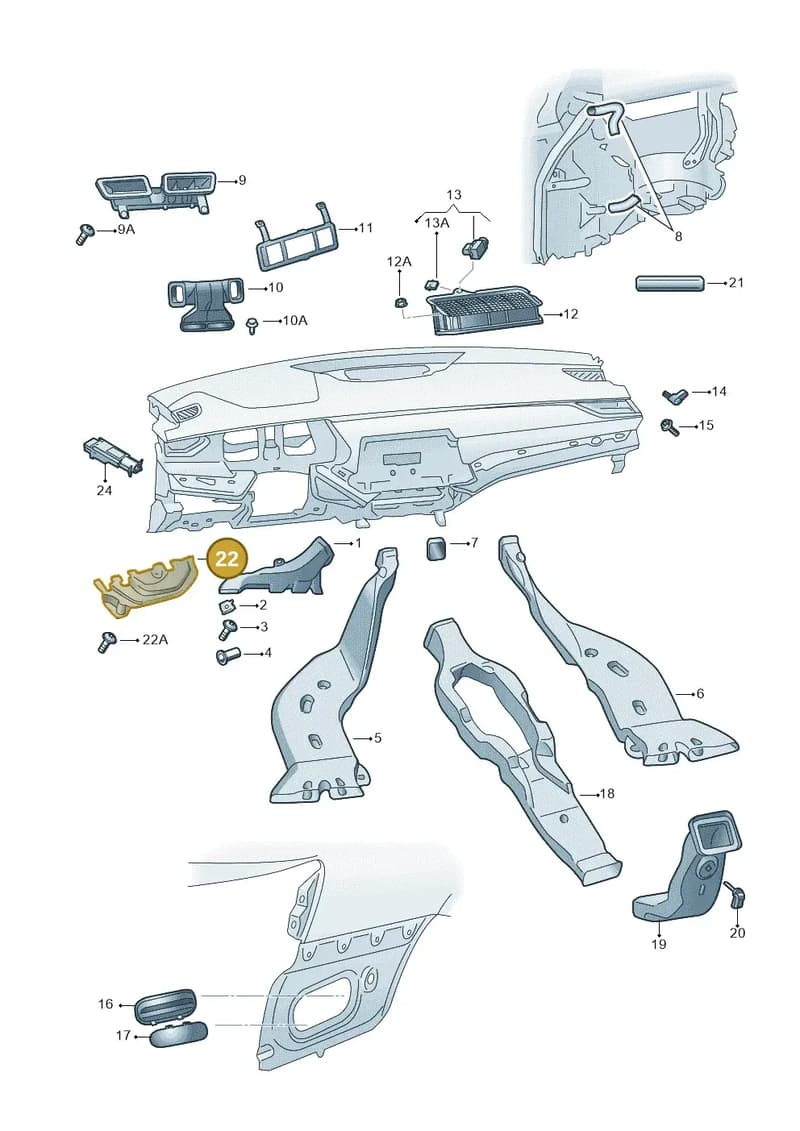 5E4819593 — Skoda Octavia (2019-2022) diagram 585819010, position 22