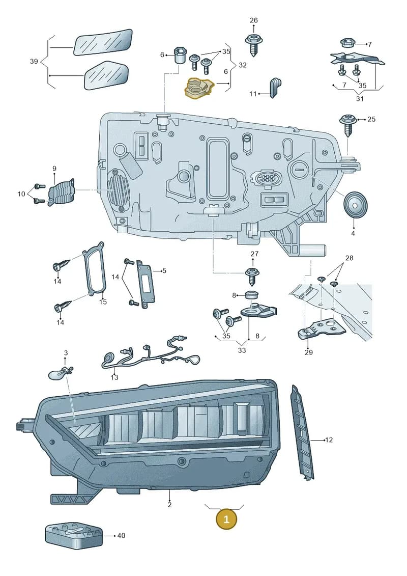 5E4941015B — Skoda Octavia (2019-2022) diagram 585941000, position 1