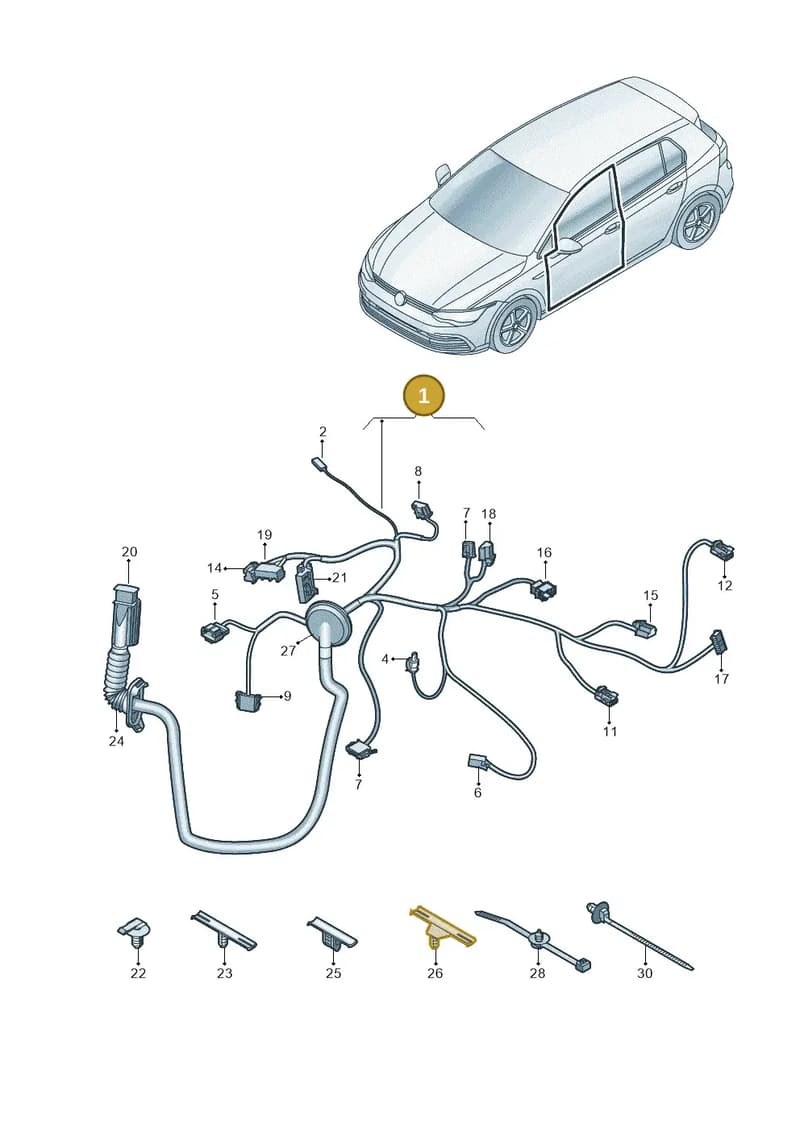 5E4971120EJ — Skoda Octavia (2019-2022) diagram 5h0972033, position 1