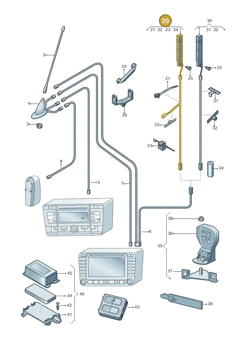 5E5035577 — Skoda Octavia (2017-2020) diagram 805035025, position 20