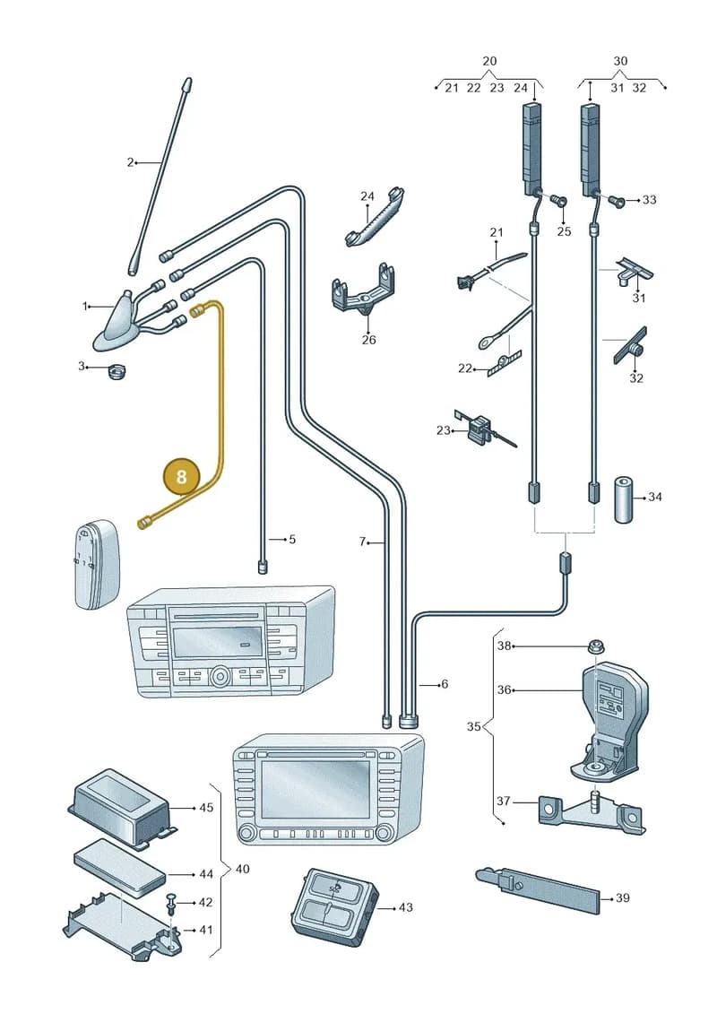 5E5035723 — Skoda Octavia (2017-2020) diagram 805035025, position 8