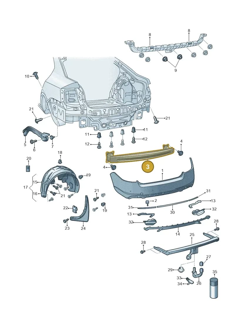 5E5807305B — Skoda Octavia (2012-2017) diagram 753807550, position 3