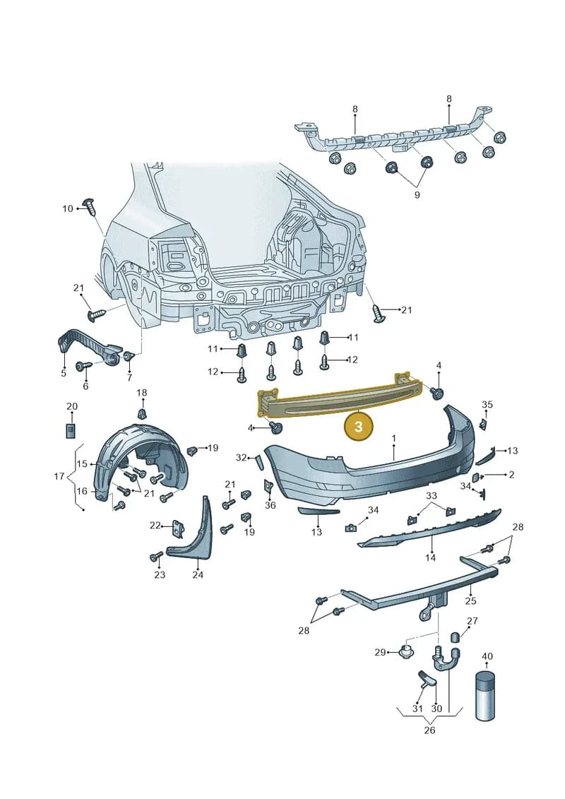 5E5807305C — Skoda Octavia (2017-2020) diagram 805807500, position 3