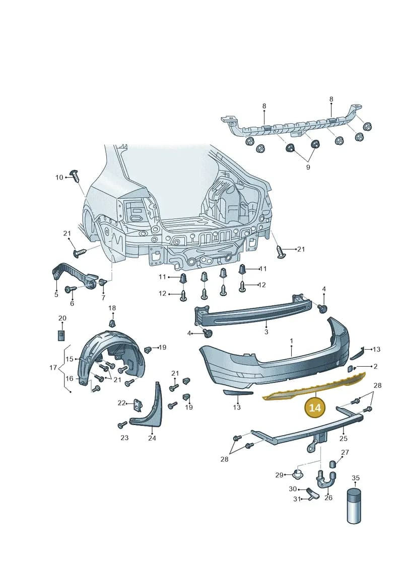 5E5807521 — Skoda Octavia (2012-2017) diagram 753807500, position 14