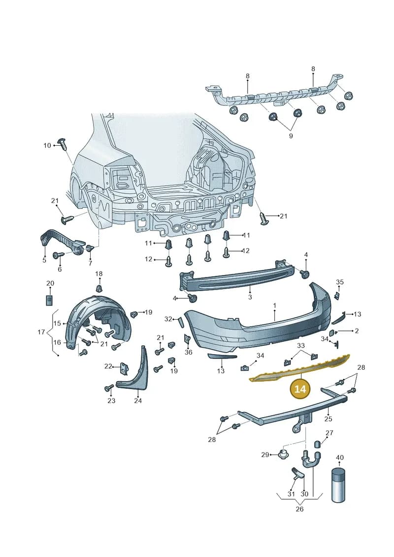 5E5807521 — Skoda Octavia (2017-2020) diagram 805807500, position 14
