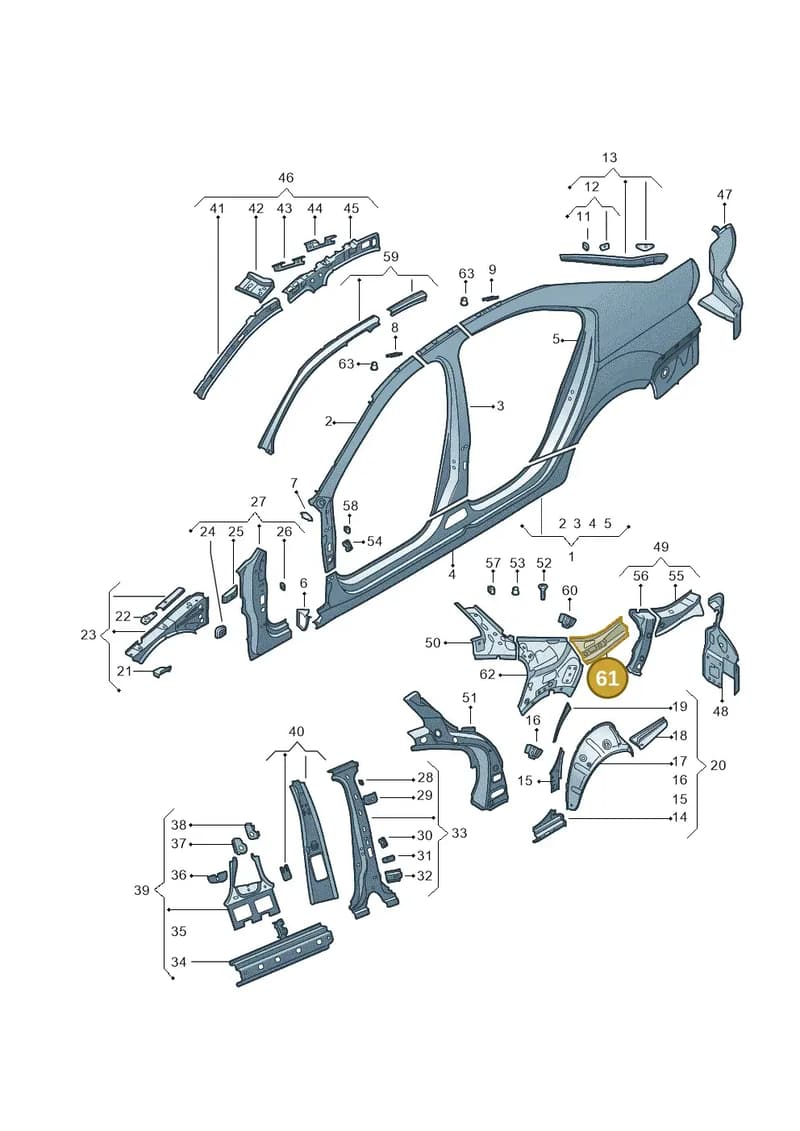 5E5809404A — Skoda Octavia (2017-2020) diagram 753809300, position 61