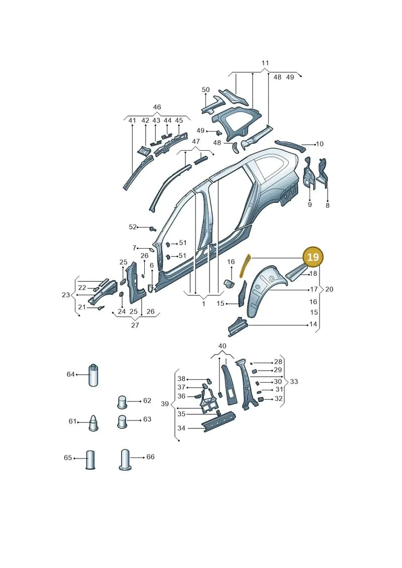 5E5809408 — Skoda Octavia (2014-2023) diagram 783809350, position 19