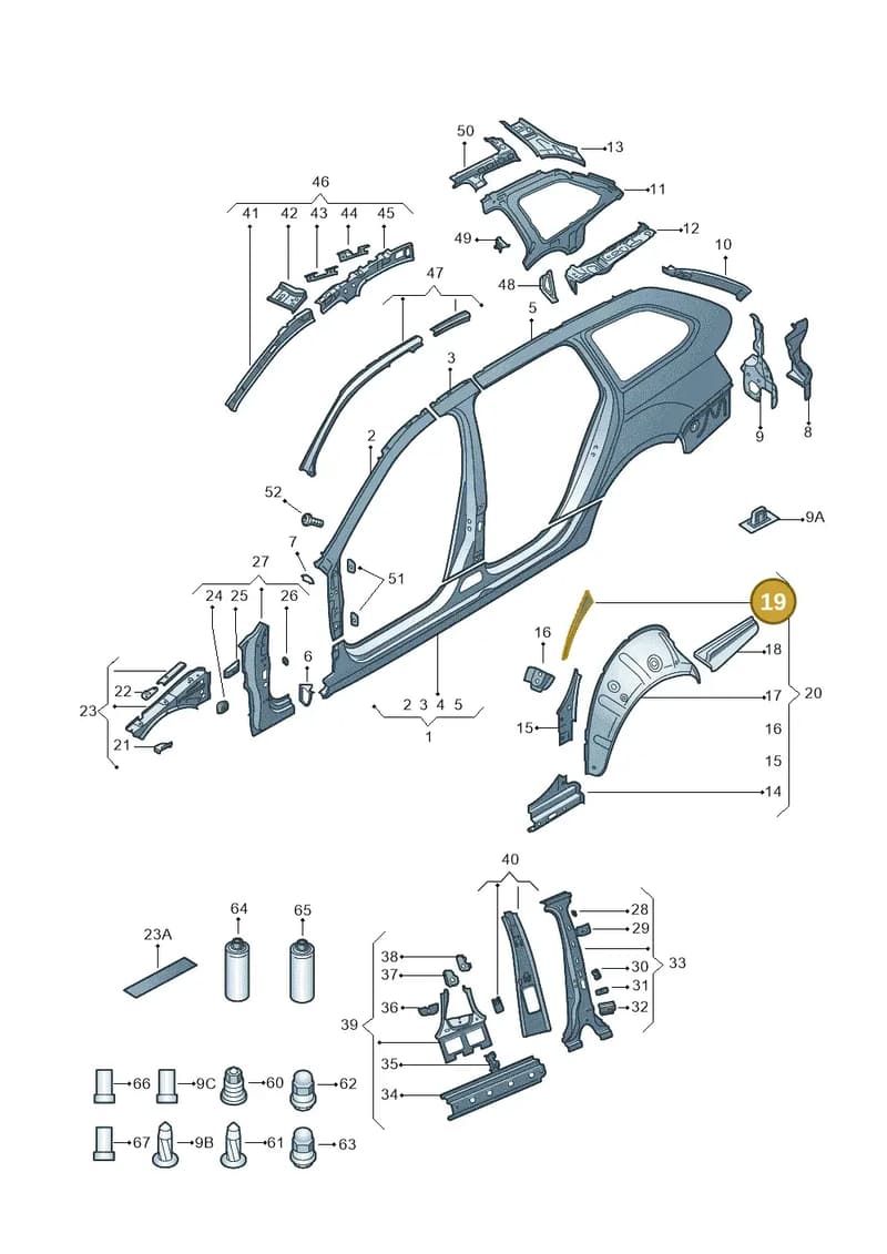 5E5809408 — Skoda Octavia (2017-2020) diagram 805809035, position 19