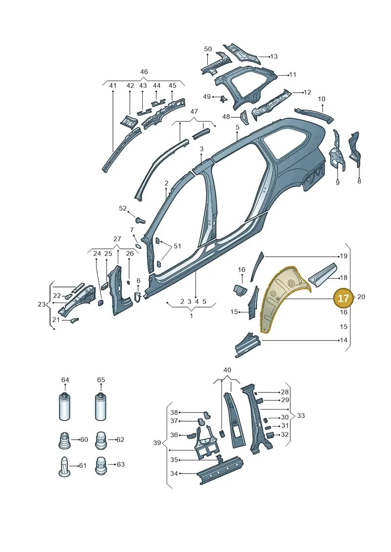 5E5809411 — Skoda Octavia (2012-2017) diagram 753809350, position 17