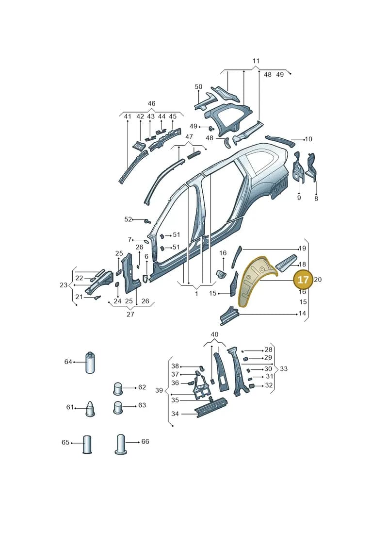 5E5809411 — Skoda Octavia (2014-2023) diagram 783809350, position 17