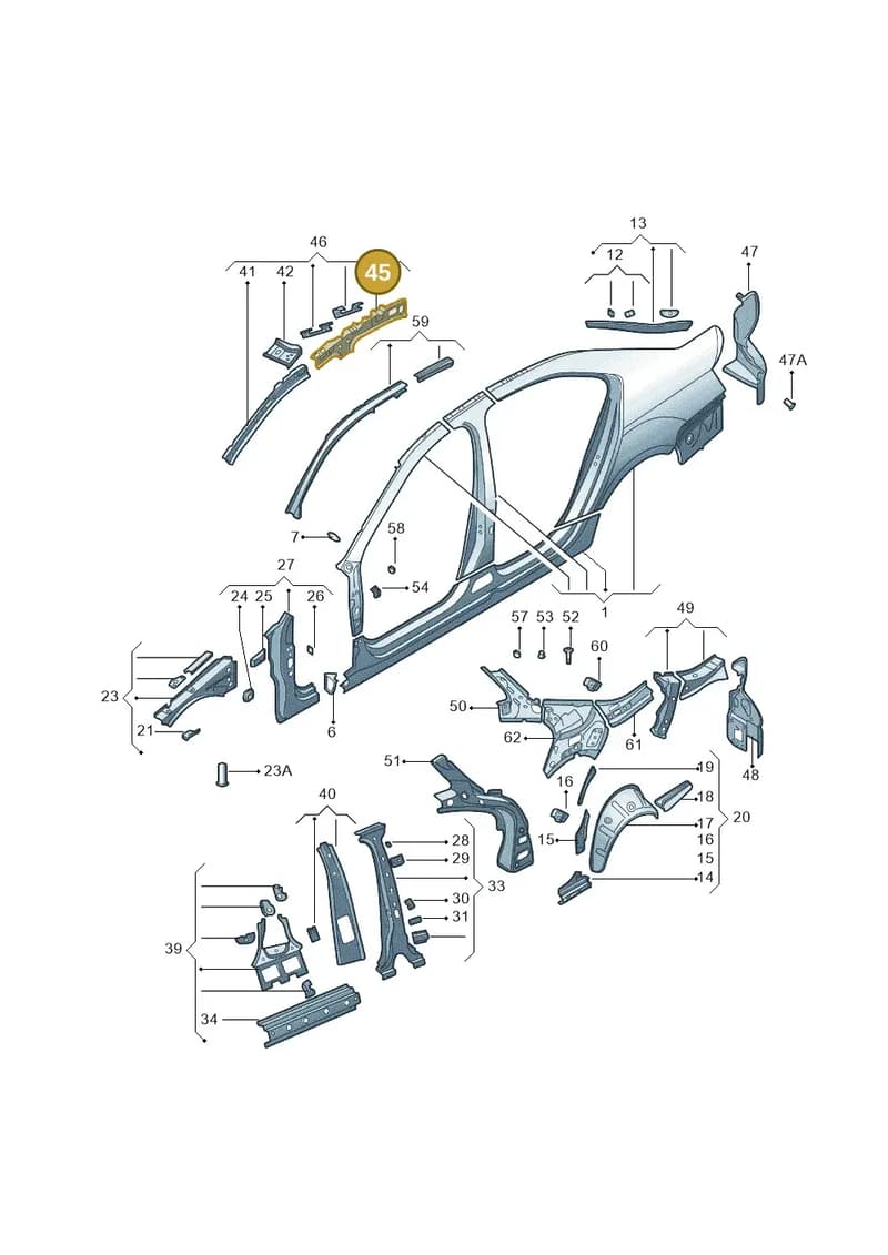 5E5809429 — Skoda Octavia (2014-2023) diagram 783809300, position 45