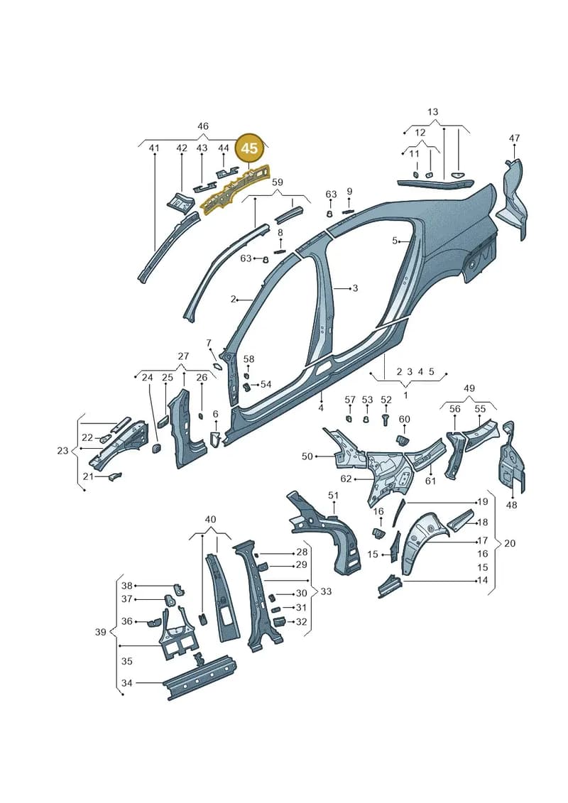 5E5809429 — Skoda Octavia (2017-2020) diagram 753809300, position 45