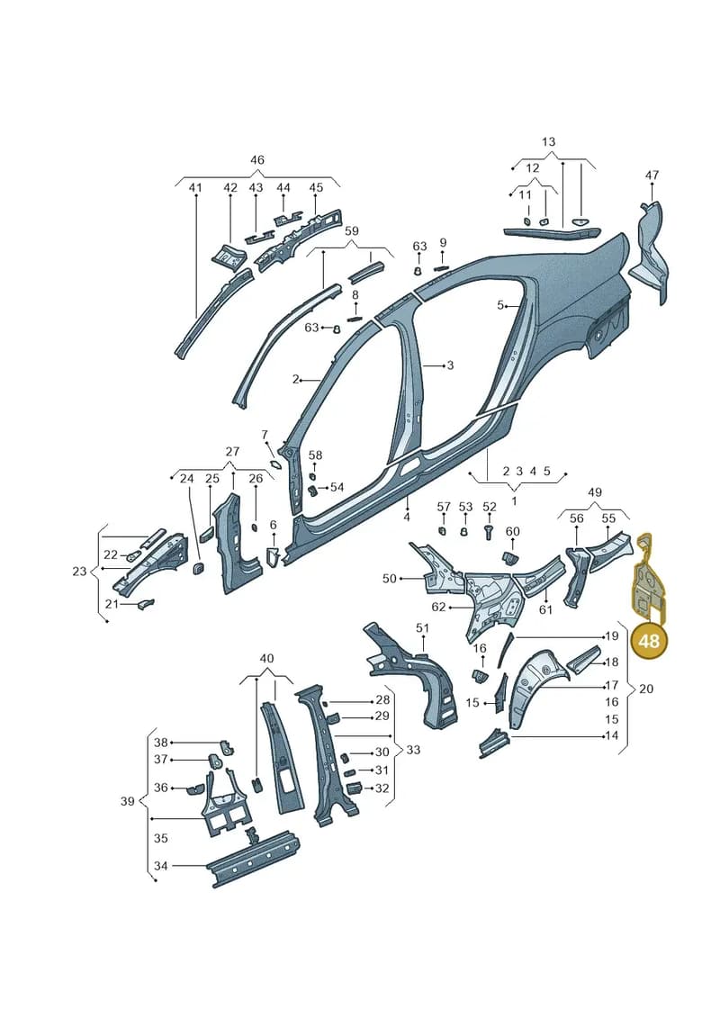 5E5809485 — Skoda Octavia (2017-2020) diagram 753809300, position 48