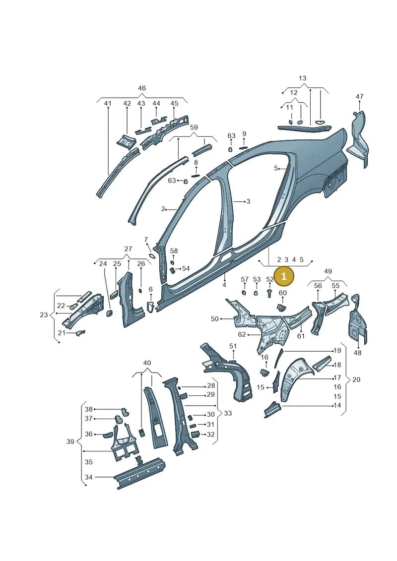 5E5809606A — Skoda Octavia (2017-2020) diagram 753809300, position 1