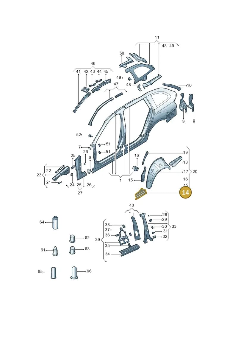 5E5810499 — Skoda Octavia (2014-2023) diagram 783809350, position 14