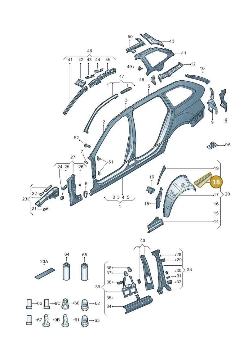 5E5813228A — Skoda Octavia (2017-2020) diagram 805809035, position 18