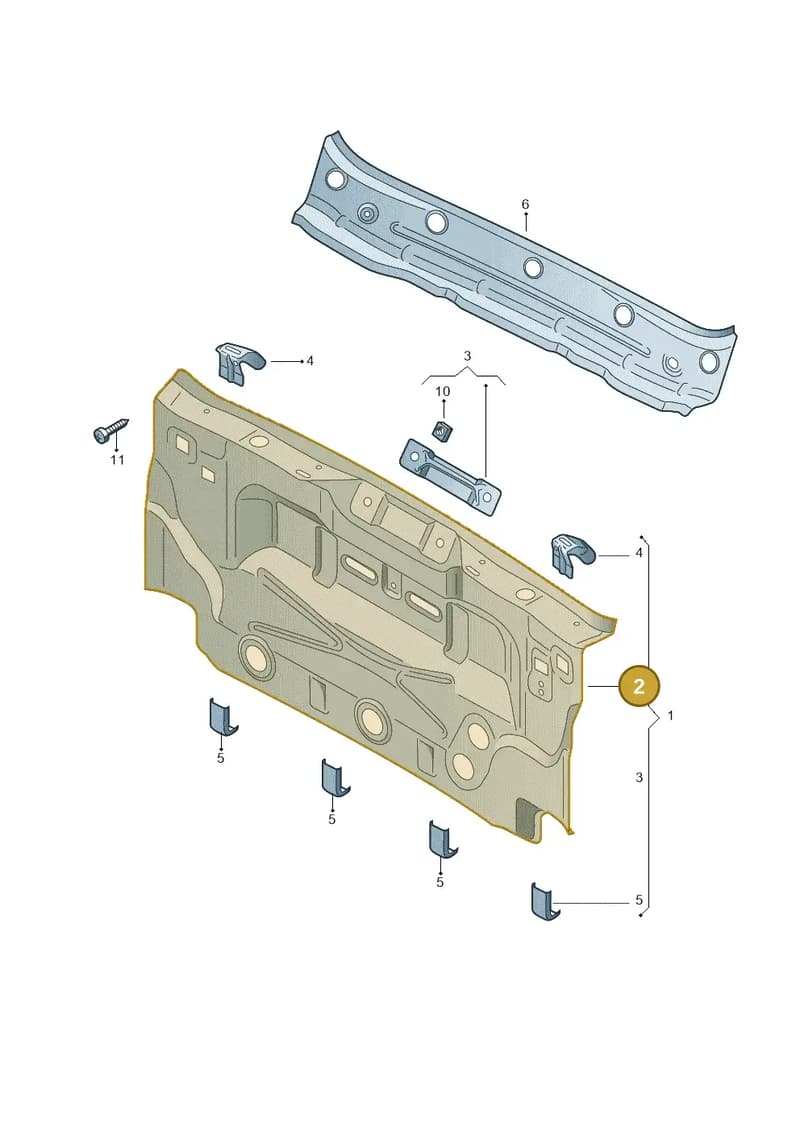5E5813305A — Skoda Octavia (2017-2020) diagram 753813000, position 2