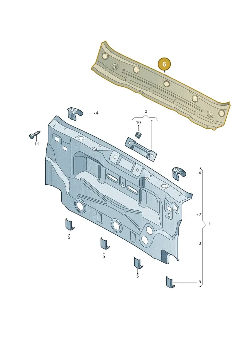 5E5813309 — Skoda Octavia (2017-2020) diagram 753813000, position 6