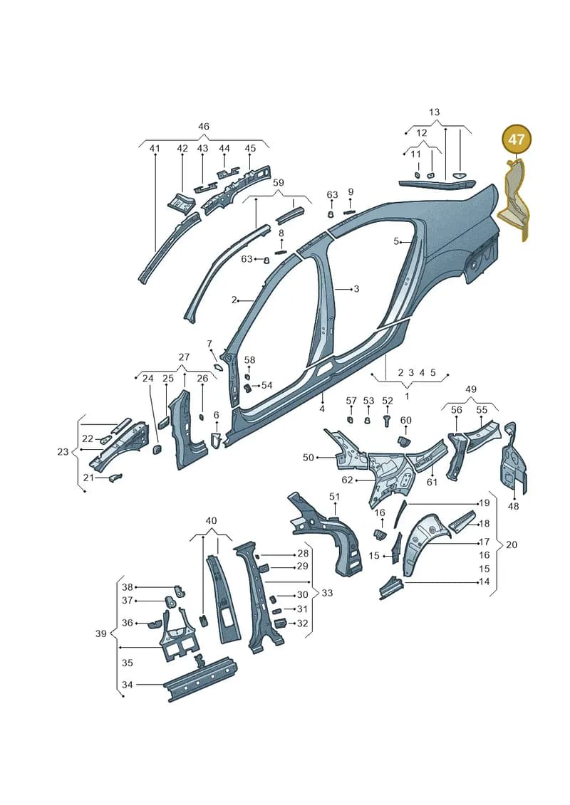5E5813319 — Skoda Octavia (2017-2020) diagram 753809300, position 47