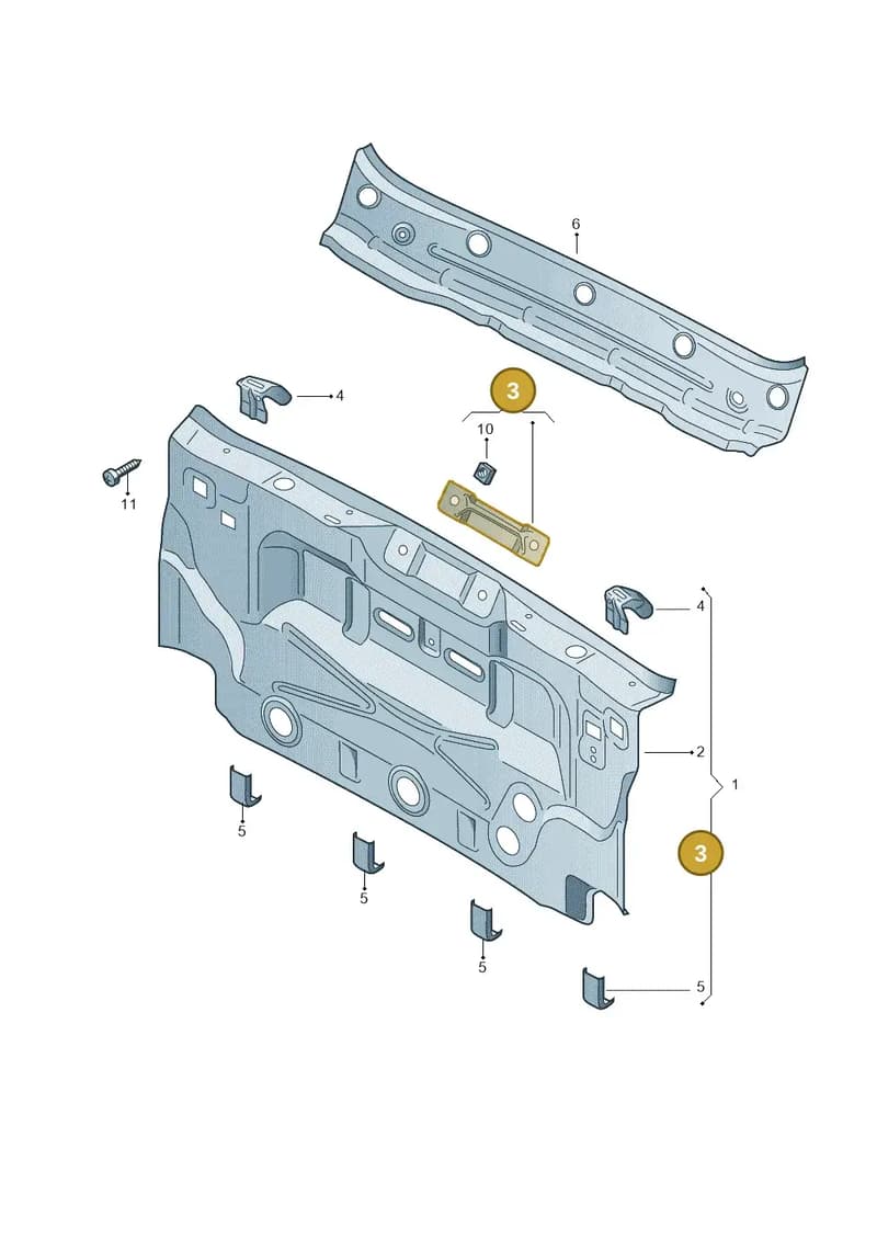 5E5813323A — Skoda Octavia (2017-2020) diagram 753813000, position 3