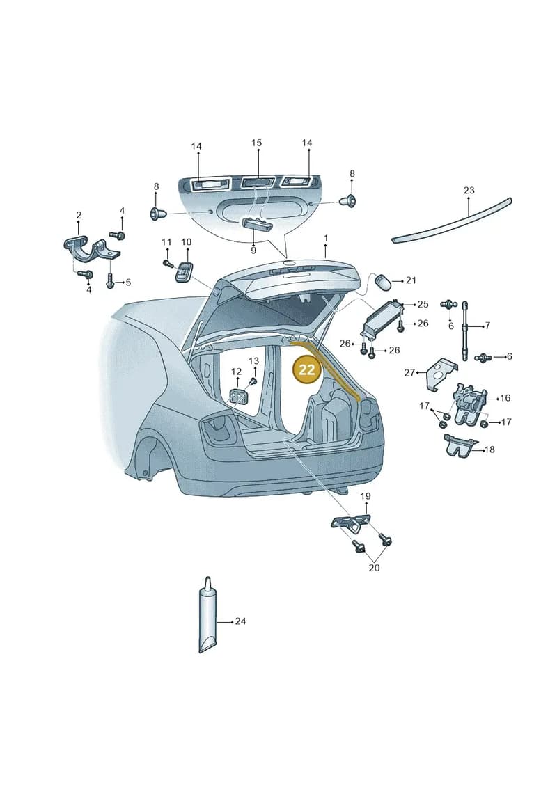 5E5827705J — Skoda Octavia (2012-2017) diagram 753827100, position 22