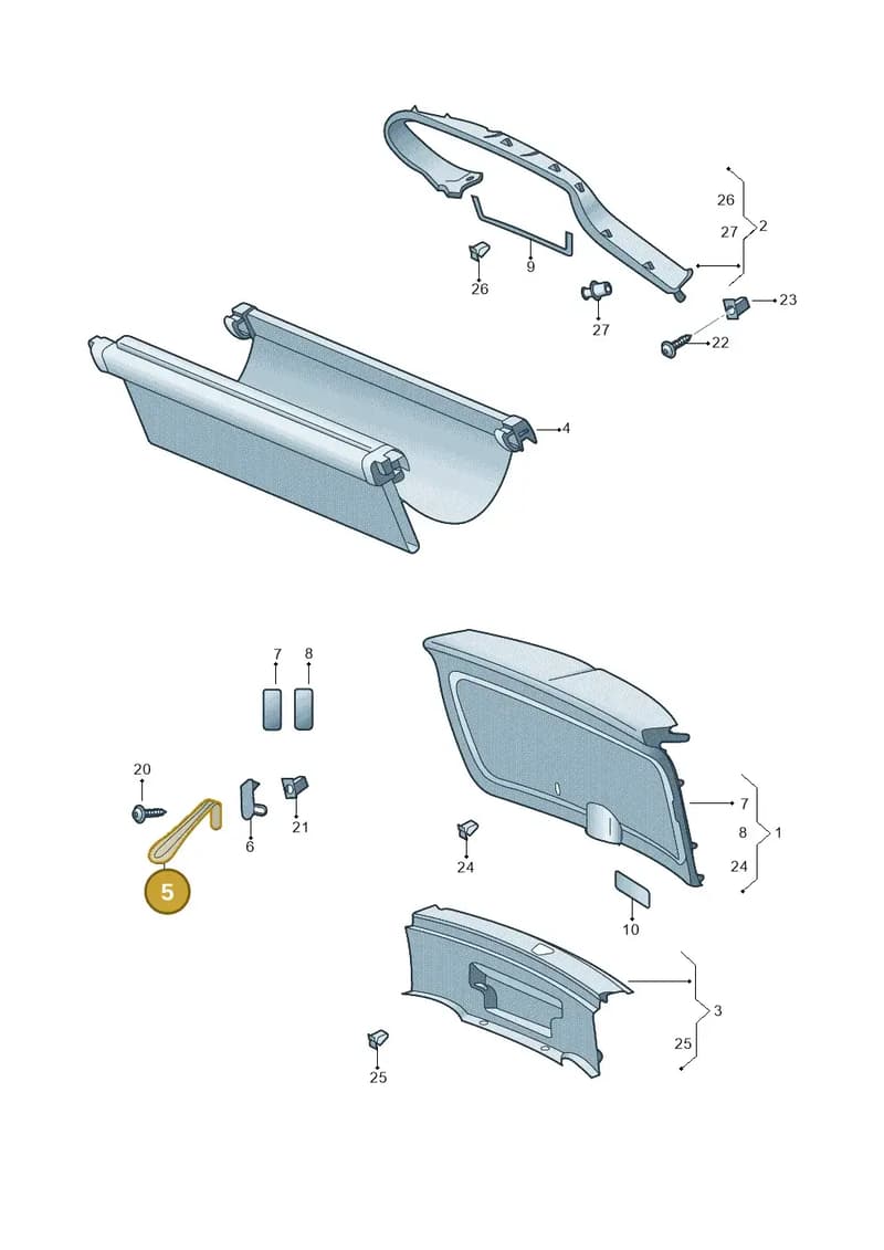 5E5827895A9B9 — Skoda Octavia (2019-2024) diagram 585867900, position 5