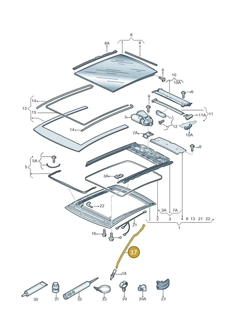 5E5877233A — Skoda Octavia (2017-2020) diagram 753877100, position 17