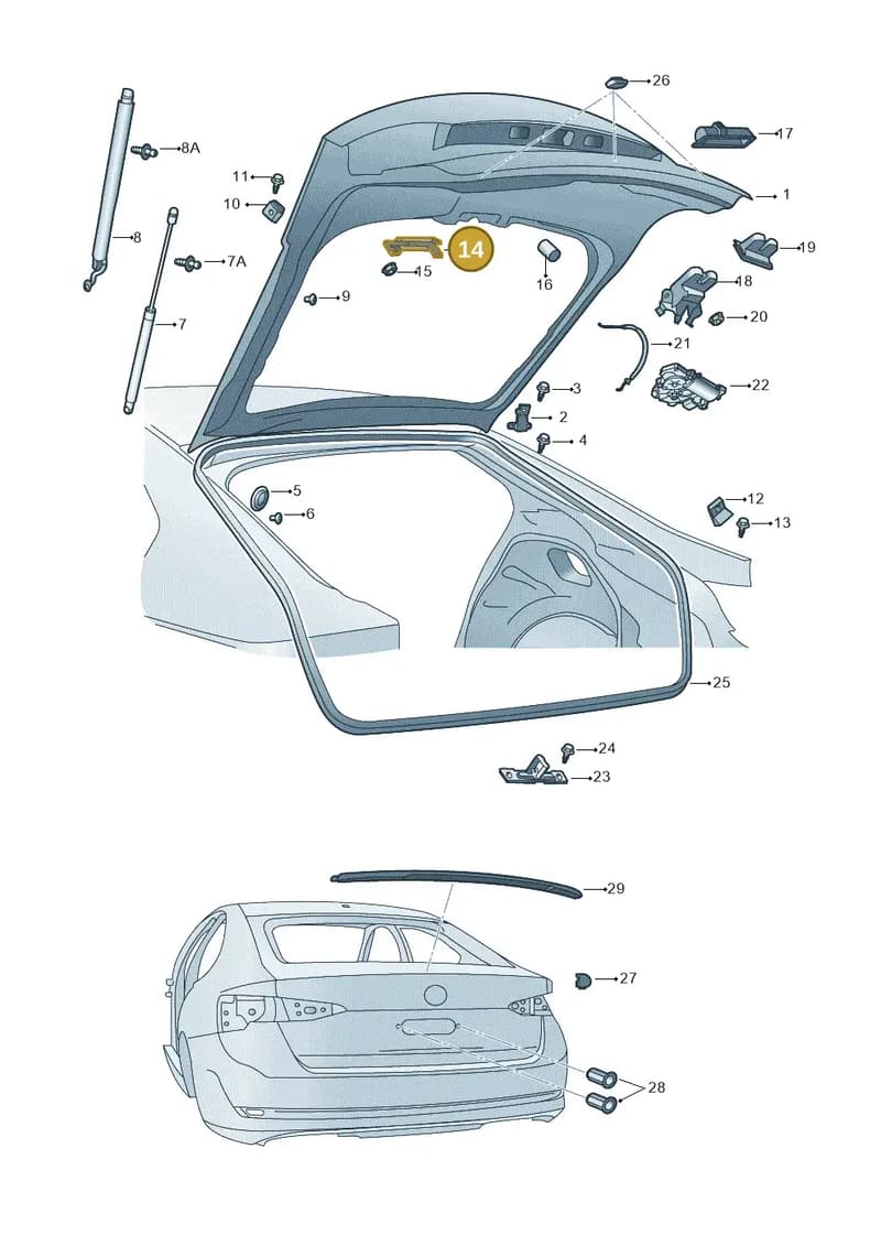 5E6827033 — Skoda Octavia (2019-2022) diagram 585827000, position 14
