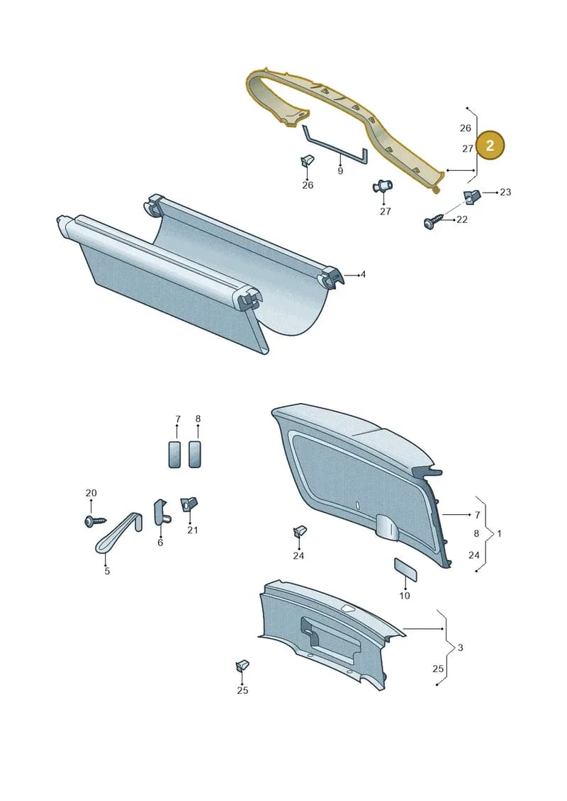 5E6867605B9B9 — Skoda Octavia (2019-2022) diagram 585867900, position 2