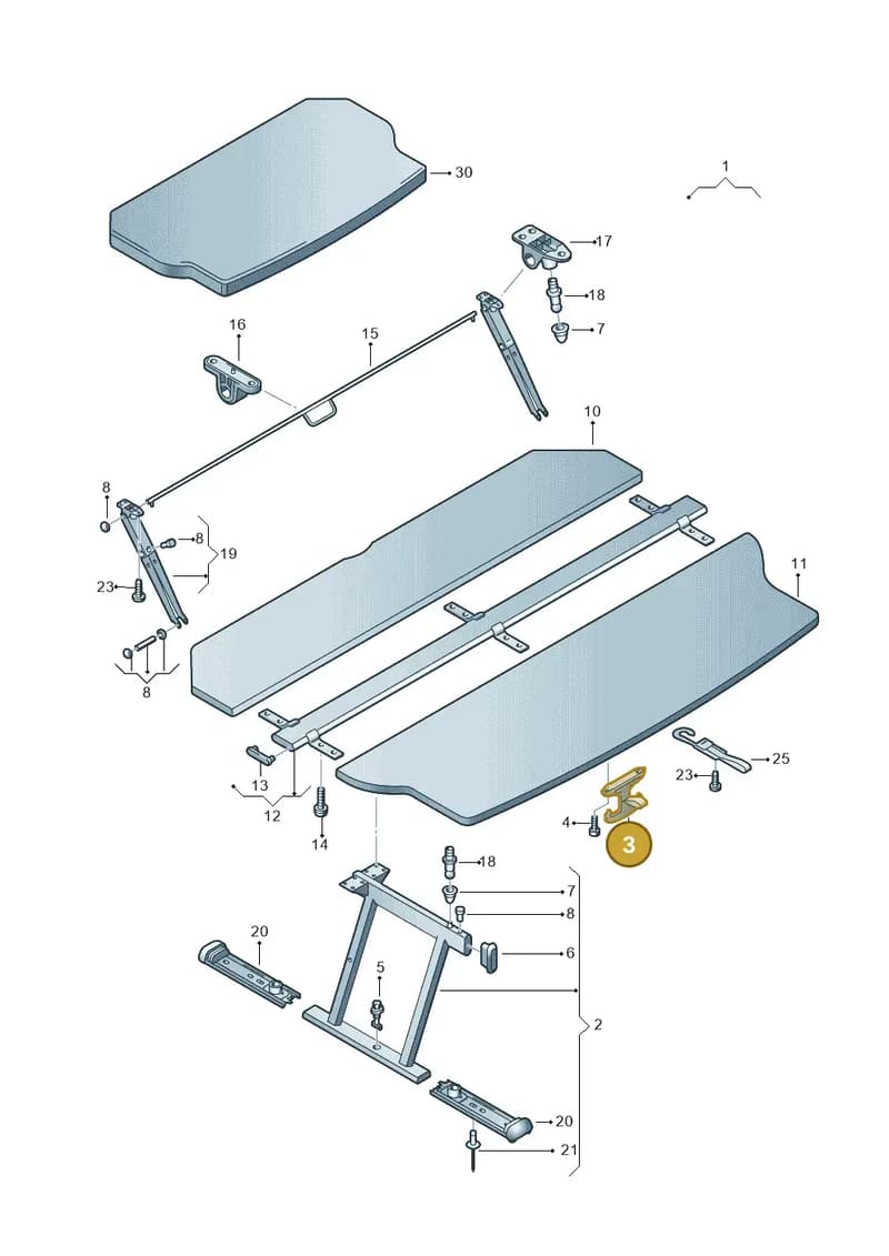 5E68676159B9 — Volkswagen Transporter Multivan (2019-2024) diagram 410885700, position 3