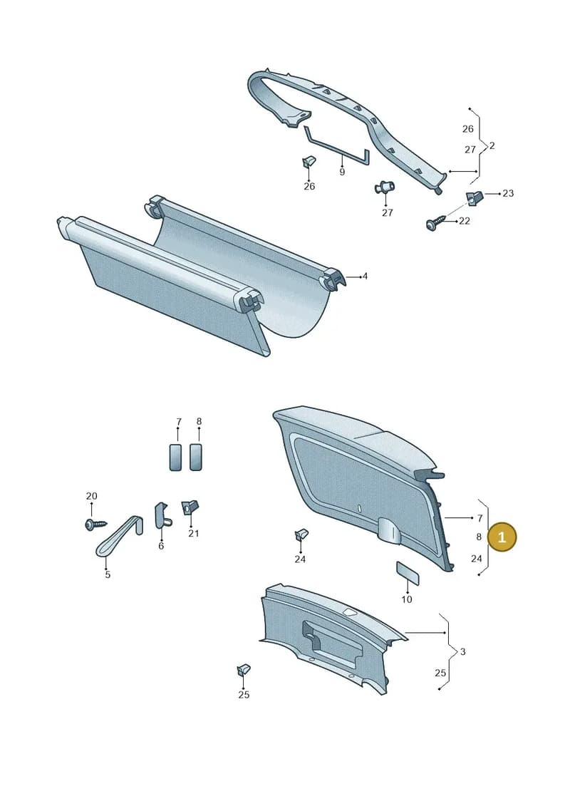 5E6867975AVLR — Skoda Octavia (2019-2022) diagram 585867900, position 1