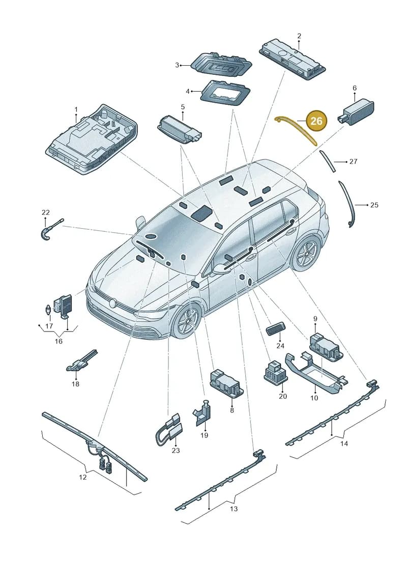 5E6945106 — Skoda Octavia (2019-2022) diagram 585947000, position 26