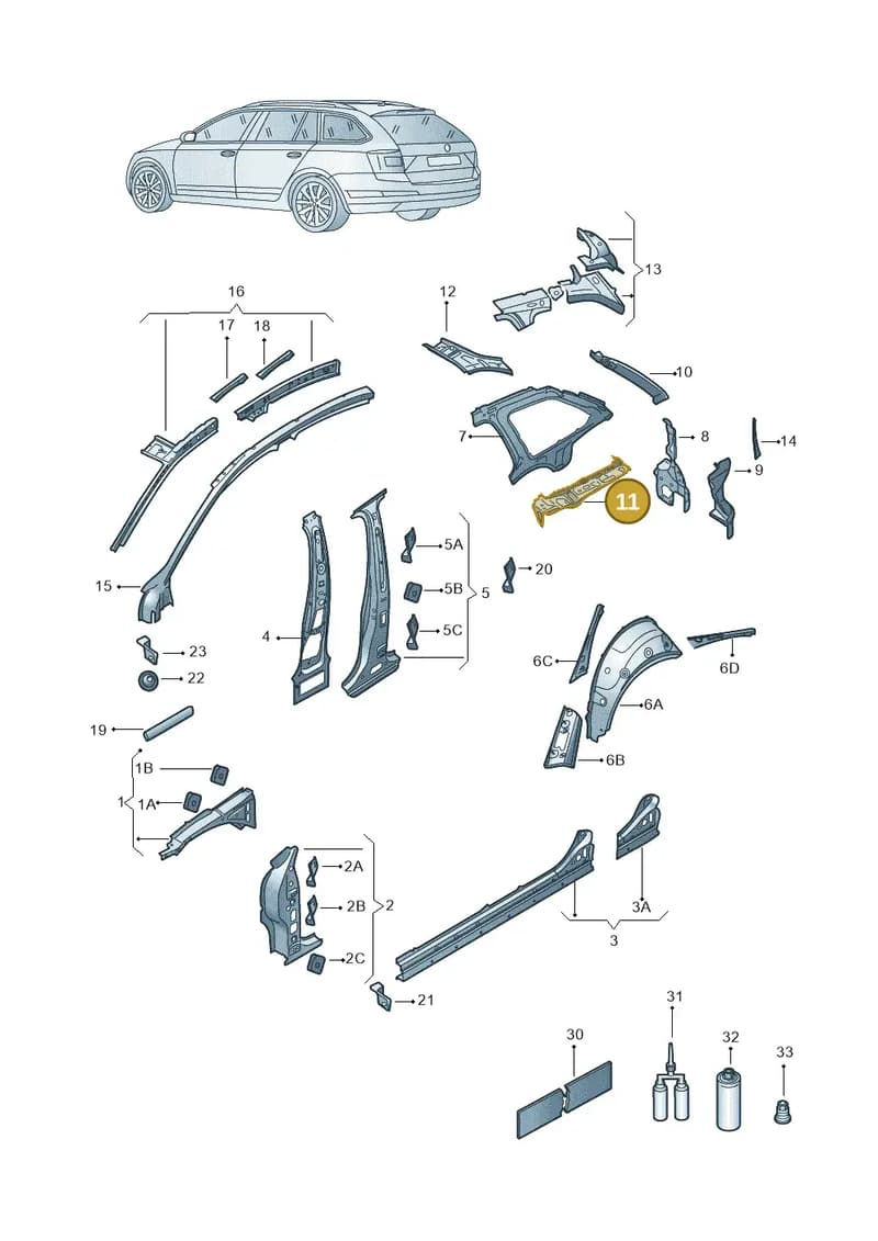 5E7803427 — Skoda Octavia (2019-2022) diagram 585809000, position 11