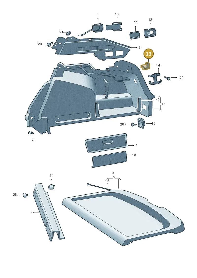 5E7814197 — Skoda Octavia (2019-2022) diagram 585867080, position 13