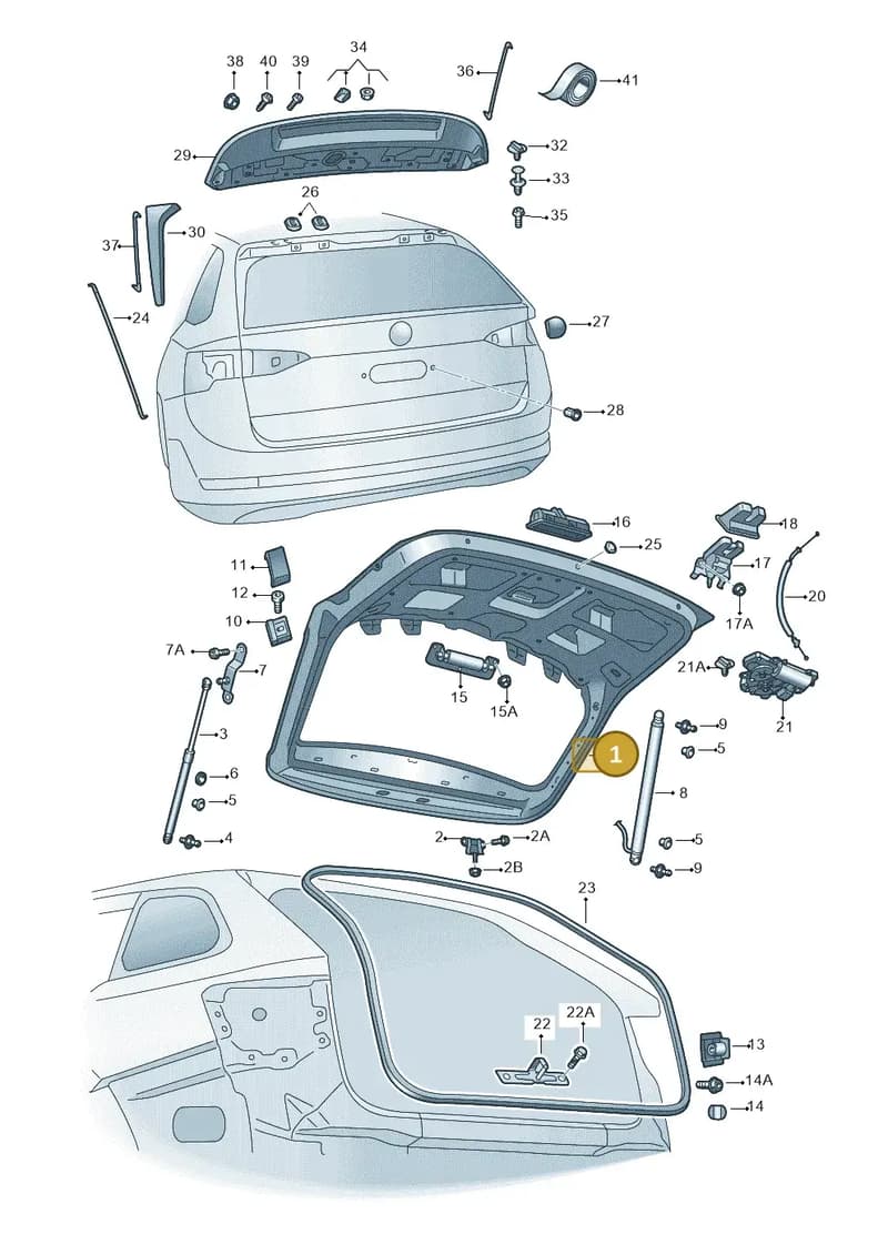 5E7827023A — Skoda Octavia (2019-2022) diagram 585827010, position 1