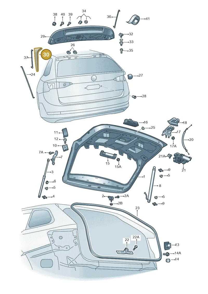 5E7827932A041 — Skoda Octavia (2019-2022) diagram 585827010, position 30