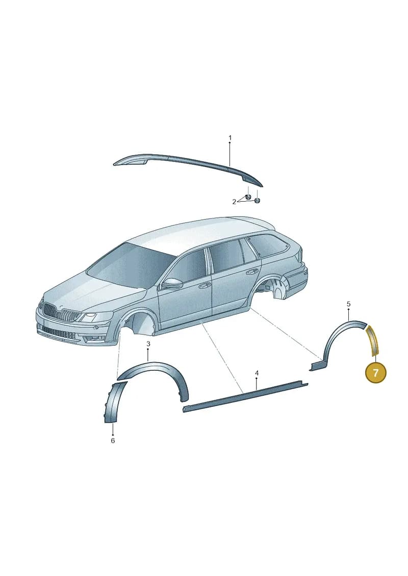 5E78530859B9 — Skoda Octavia (2019-2022) diagram 585853030, position 7