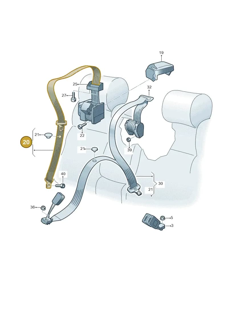 5E7857805DRAA — Skoda Octavia (2019-2022) diagram 585857070, position 20