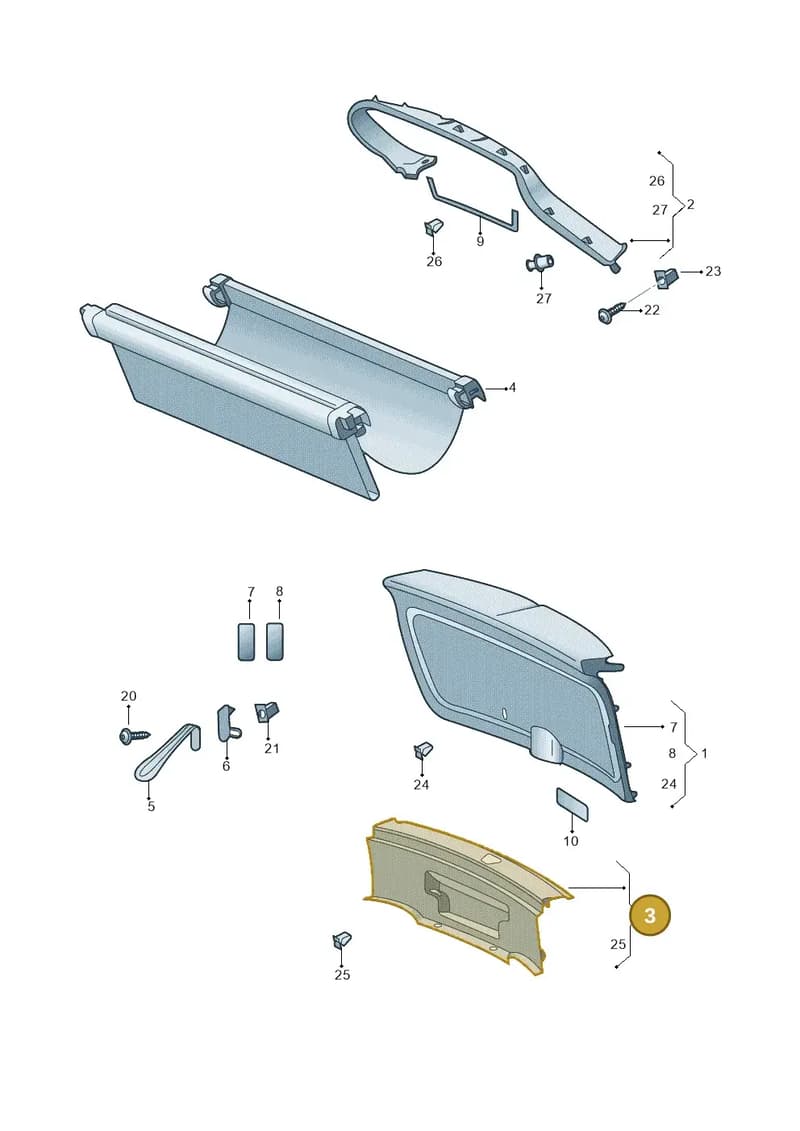 5E7863459A9B9 — Skoda Octavia (2019-2022) diagram 585867900, position 3