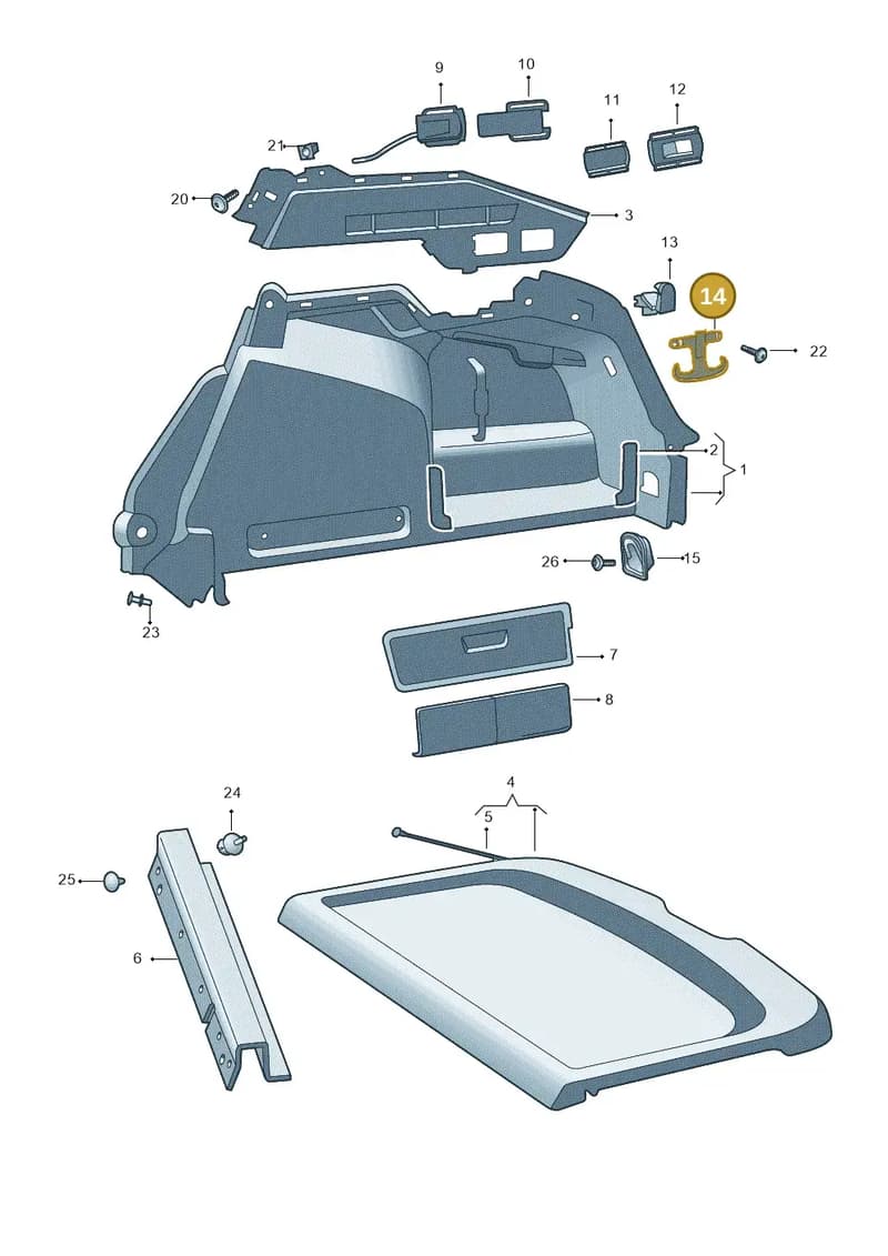 5E7885592IGI — Skoda Octavia (2019-2022) diagram 585867080, position 14