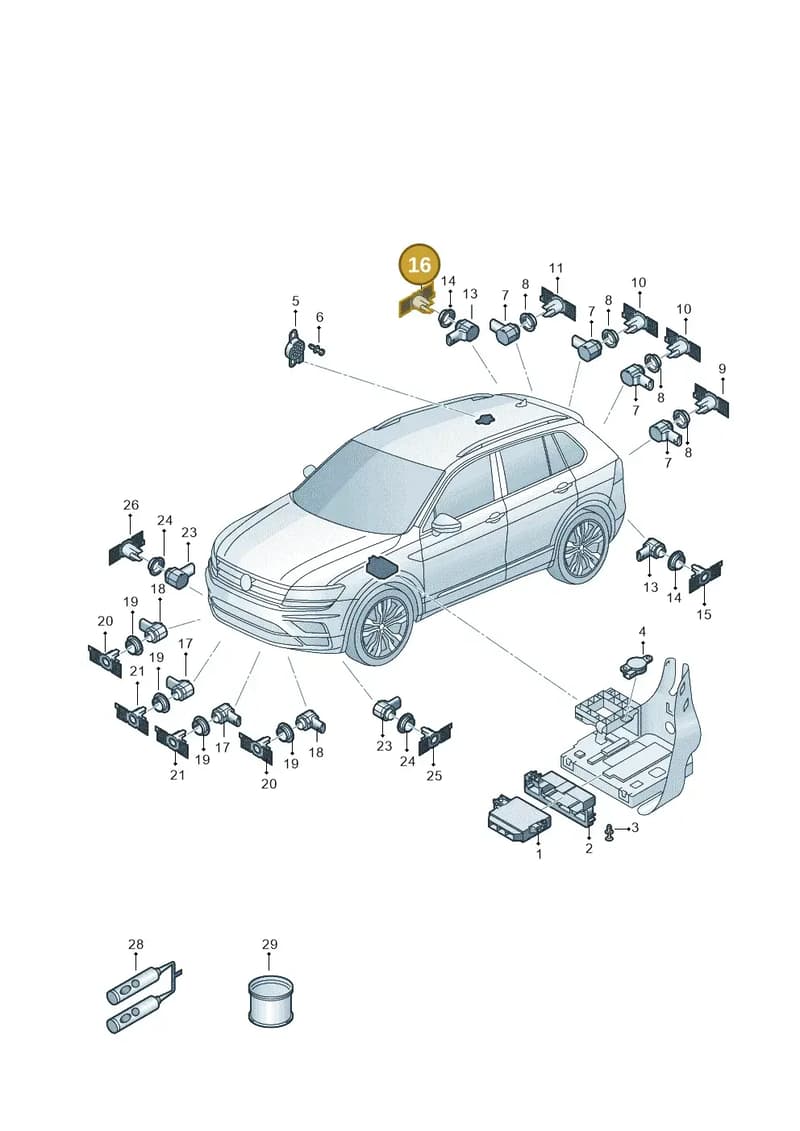 5E7919488BGRU — Skoda Octavia (2019-2022) diagram 804919500, position 16