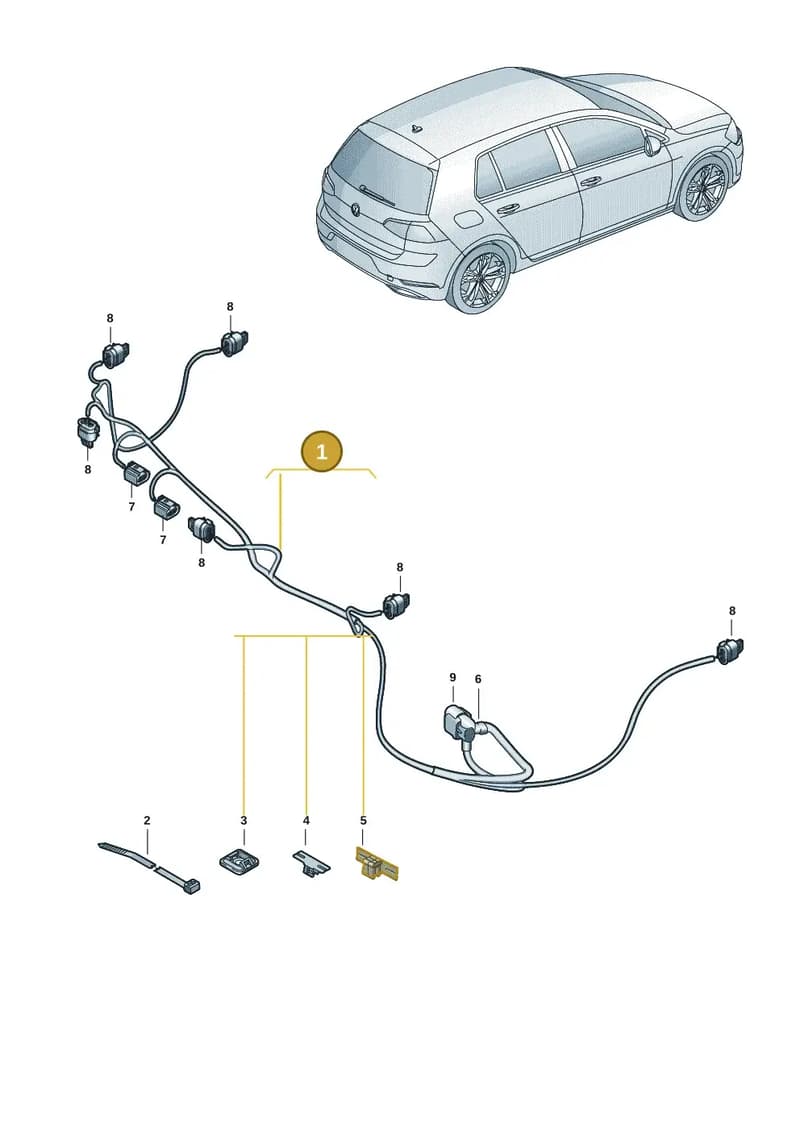 5E7971147A — Skoda Octavia (2019-2022) diagram 5h0972090, position 1