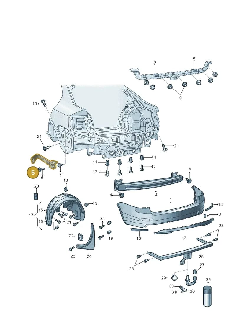 5E9807393 — Skoda Octavia (2012-2017) diagram 753807500, position 5