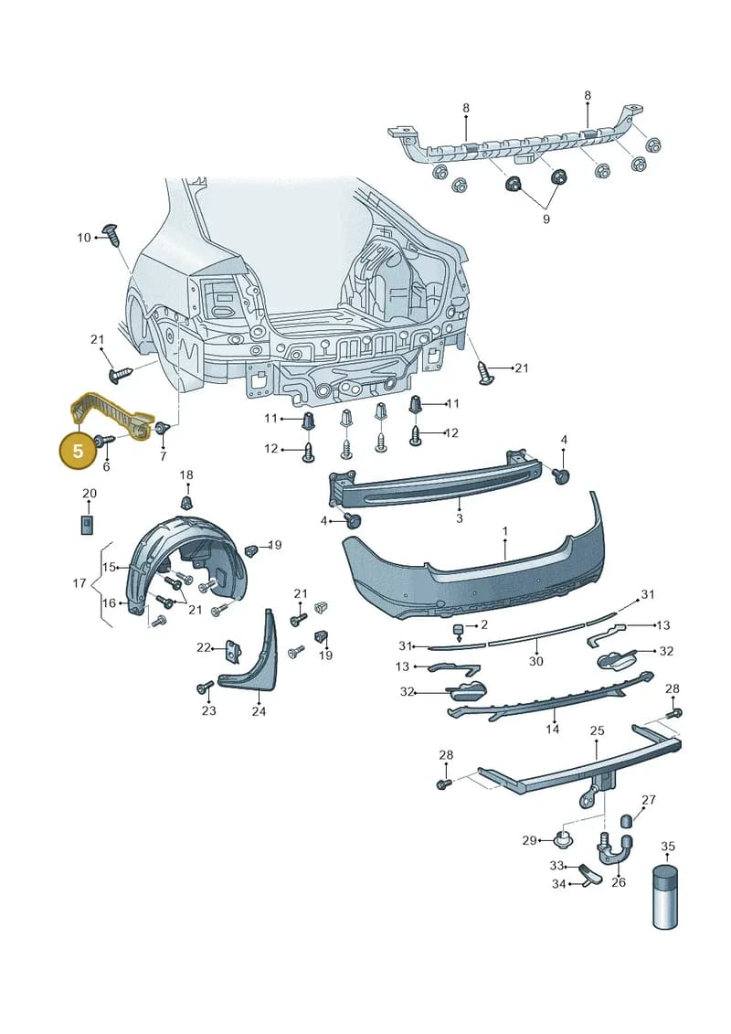 5E9807393 — Skoda Octavia (2012-2017) diagram 753807550, position 5