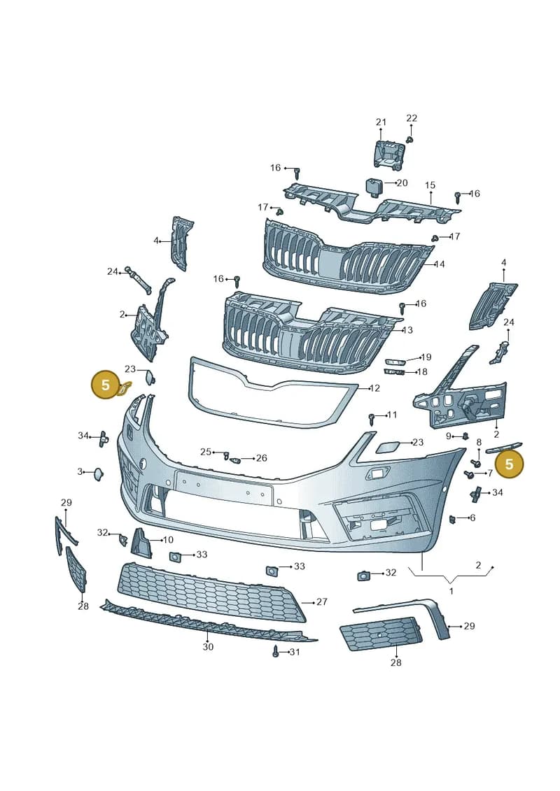 5E9807393 — Skoda Octavia (2017-2020) diagram 805807050, position 5