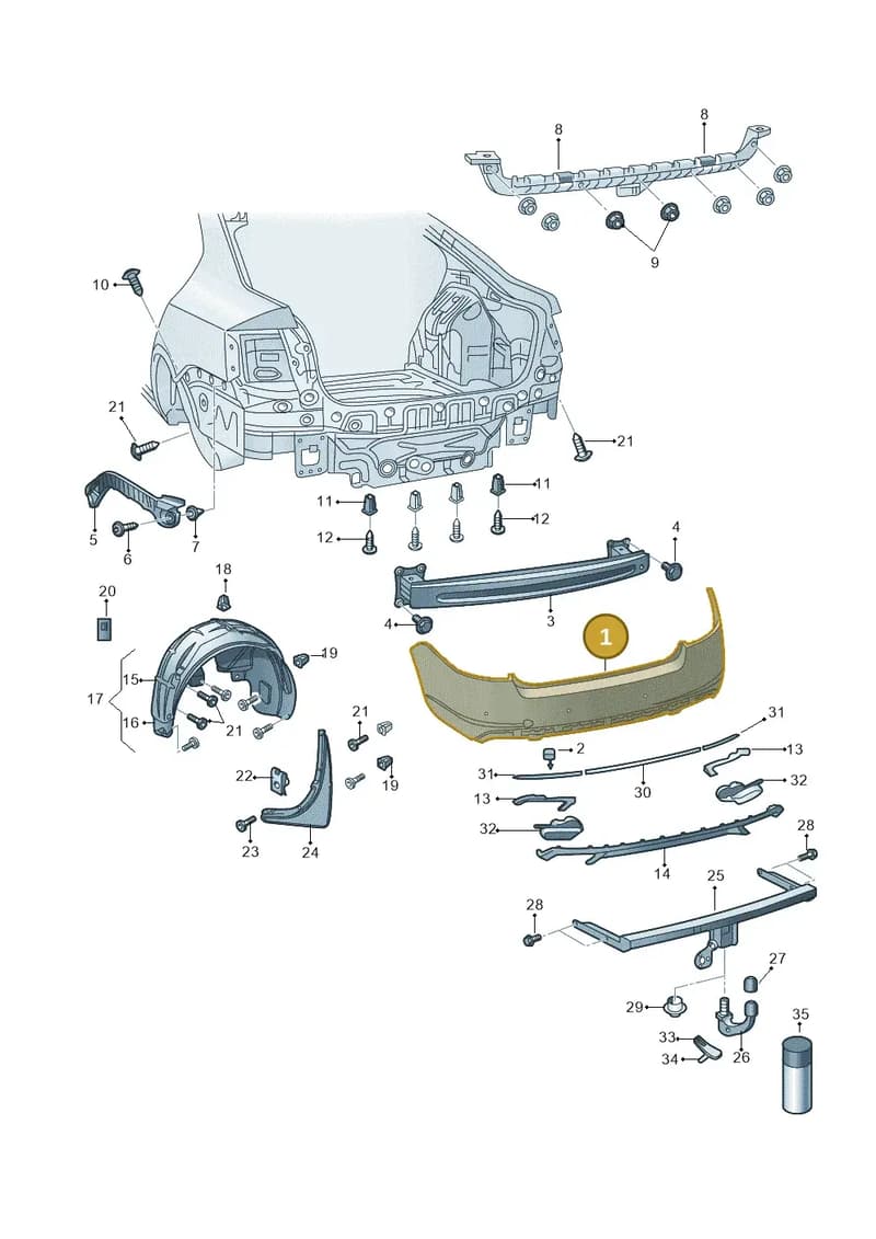 5E9807421B — Skoda Octavia (2012-2017) diagram 753807550, position 1