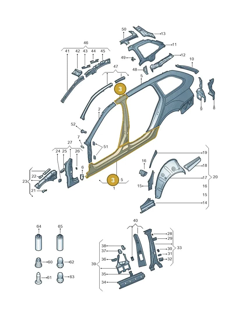 5E9809601B — Skoda Octavia (2012-2017) diagram 753809350, position 3
