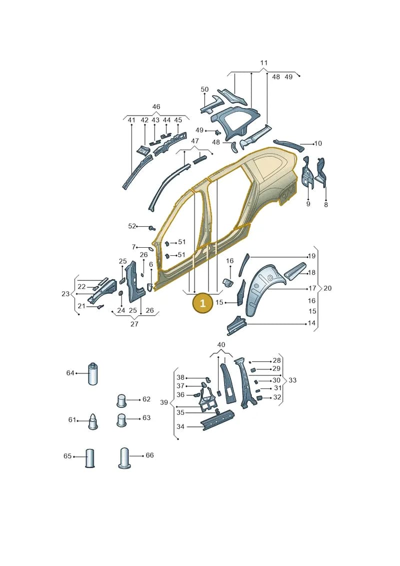5E9809606A — Skoda Octavia (2014-2023) diagram 783809350, position 1